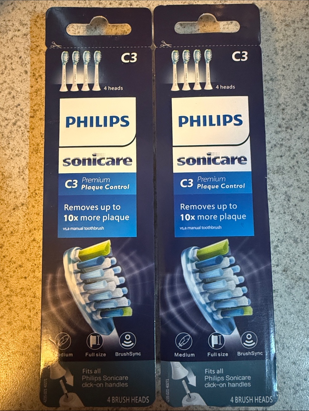 Philips Sonicare C3 Premium Plaque Control Brush Heads -2 packs included